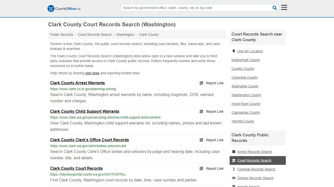 Court Records Search - Clark County, WA (Adoptions, Criminal, Child ...