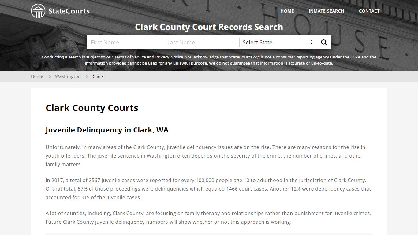 Clark County, WA Courts - Records & Cases - StateCourts